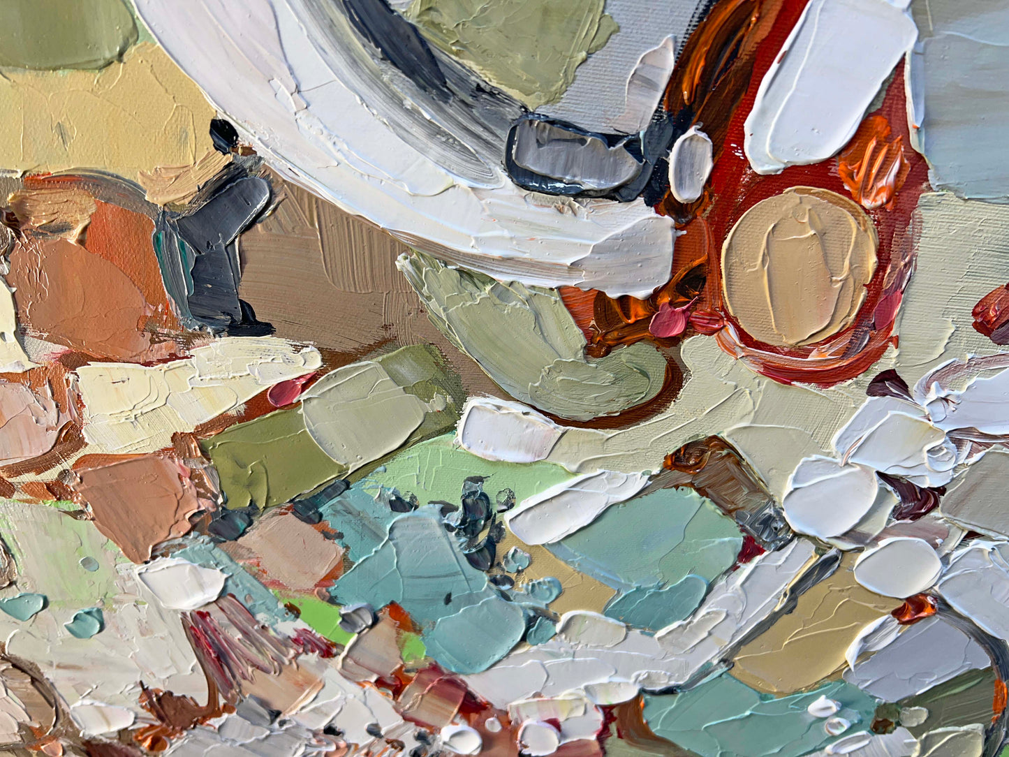 a close up of a piece of art