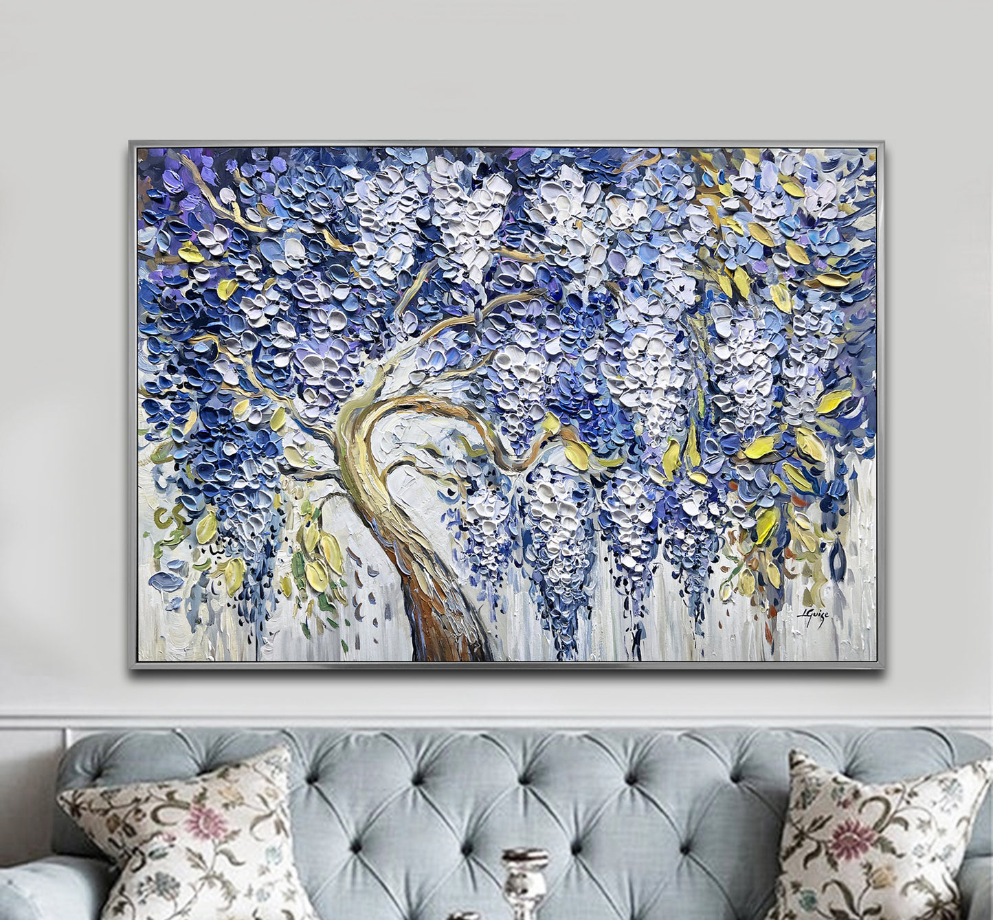 Blue Wisteria Tree Posta