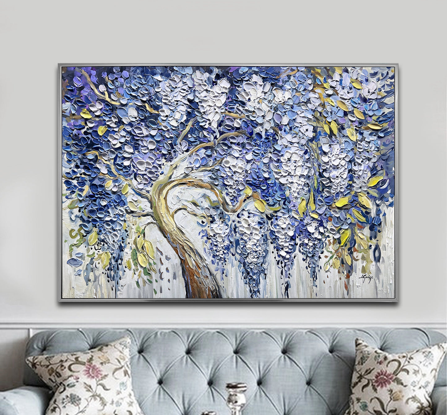 Blue Wisteria Tree Posta