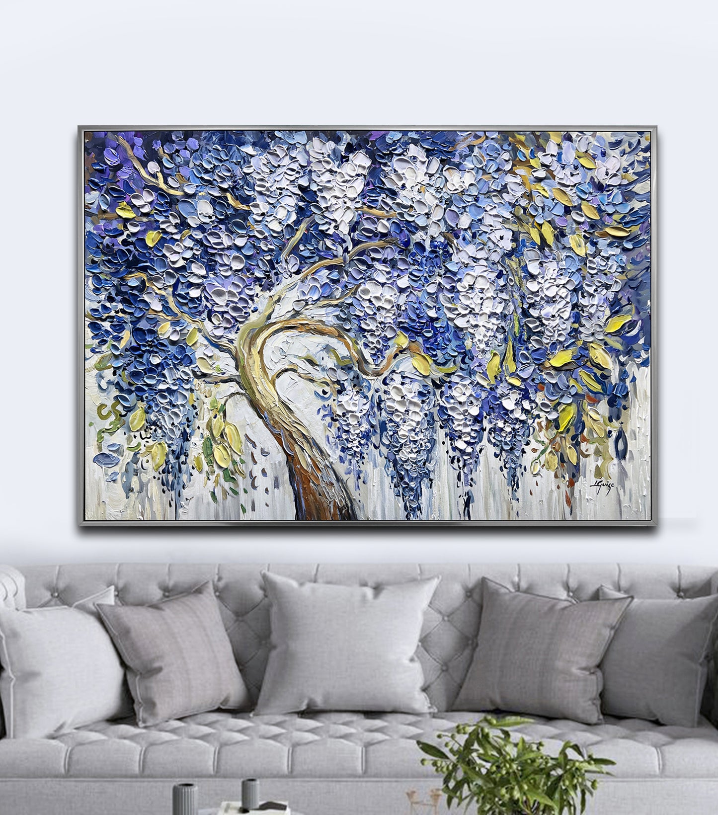 Blue Wisteria Tree Posta