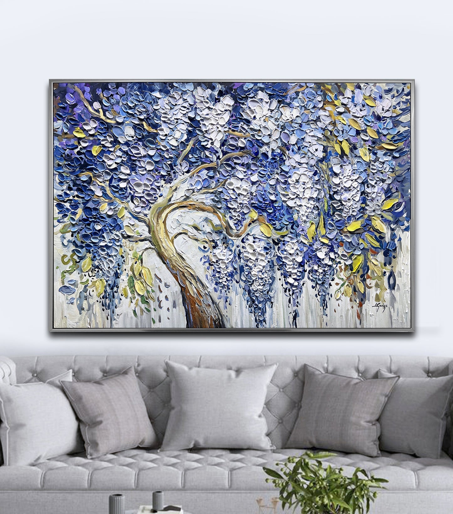 Blue Wisteria Tree Posta