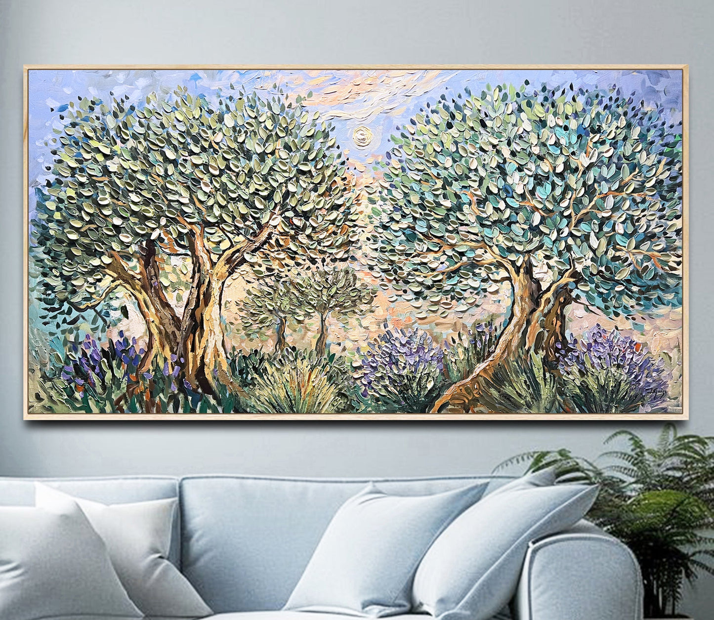 Lavender and Olive Trees