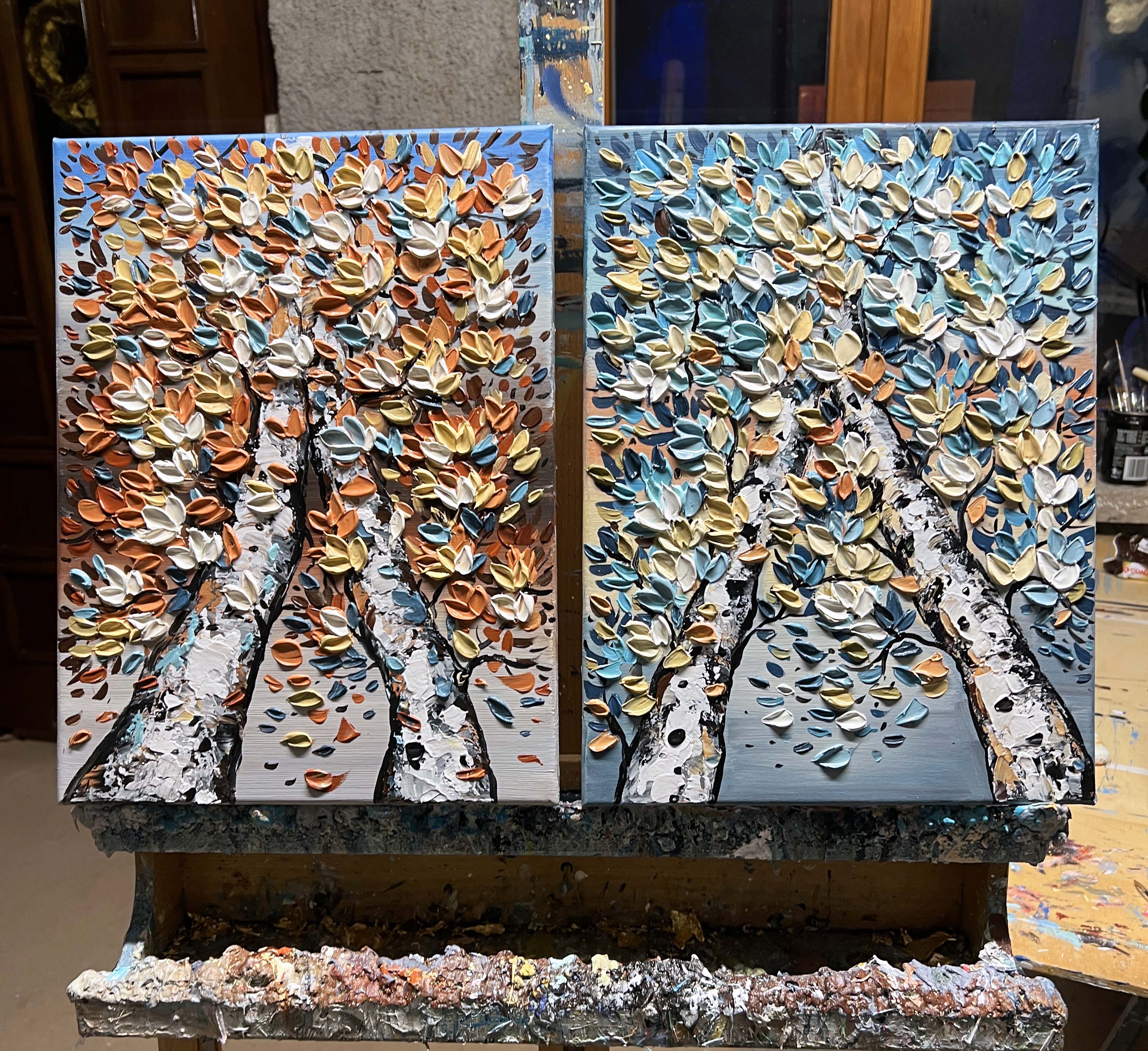 Together in Light – Abstract Diptych of Harmony and Shared Glow