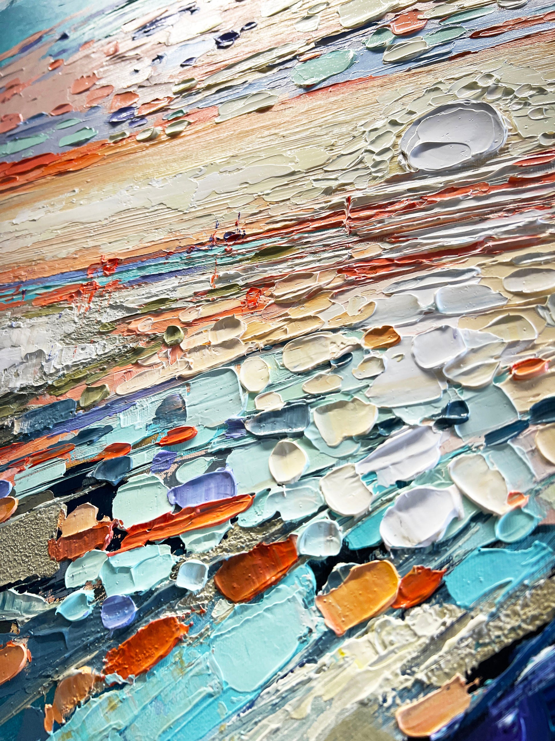 a close up of a piece of art made of glass