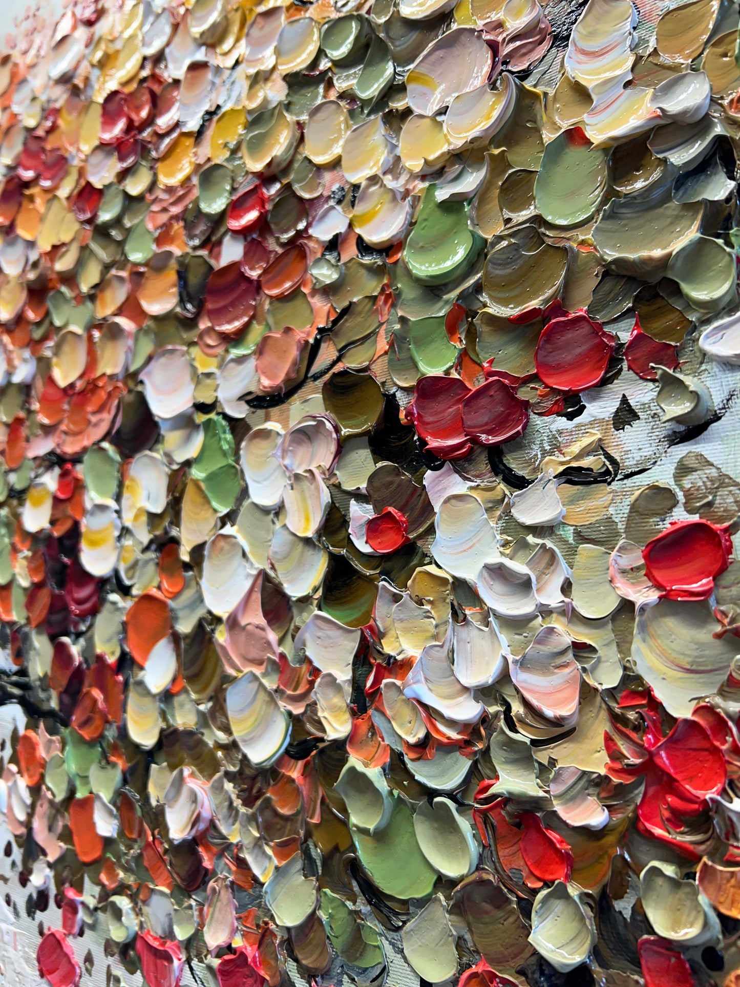 a wall covered in lots of different colored plates