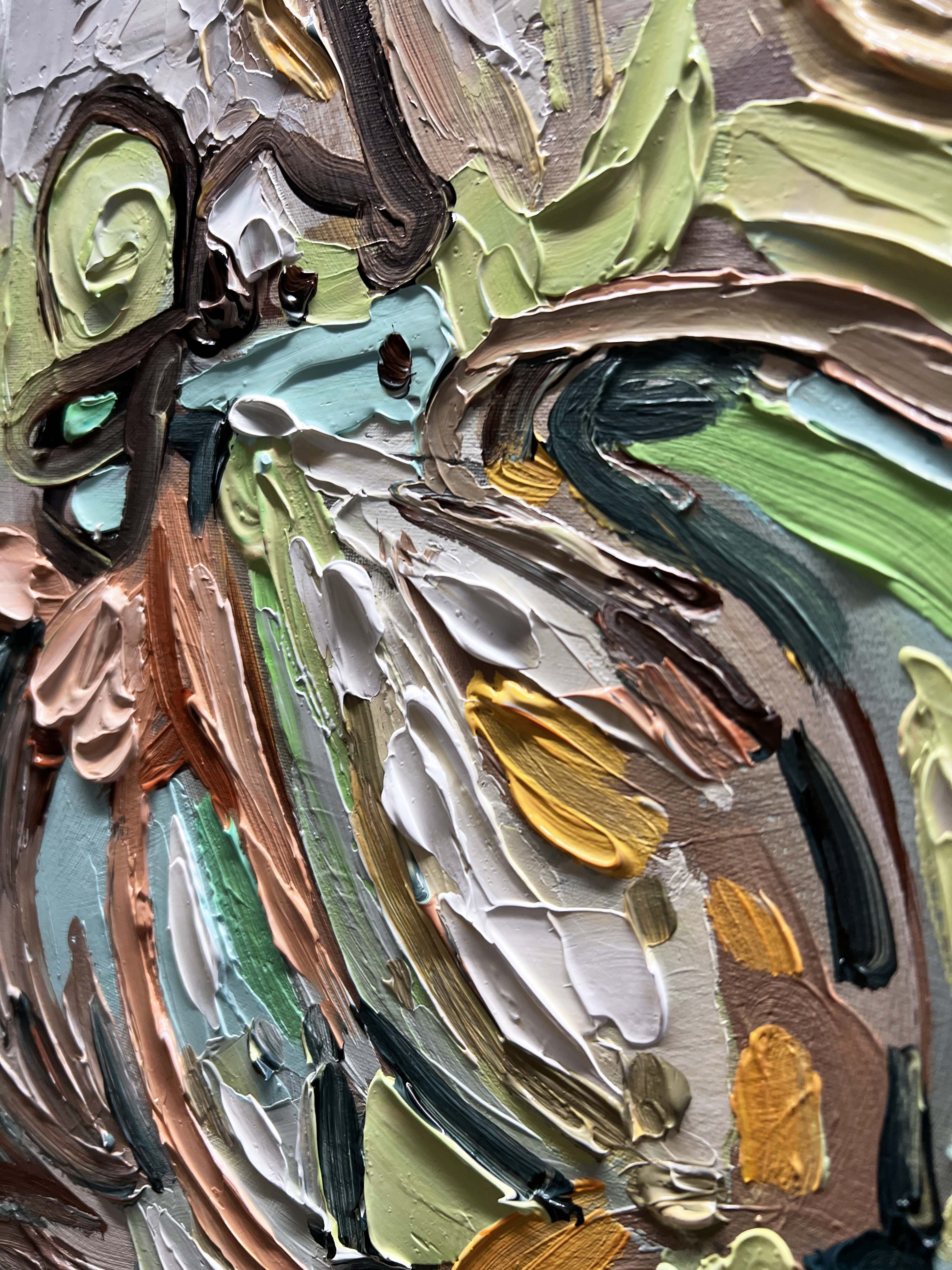 Serenade of Green Triptych – Abstract Nature Harmony in Soft