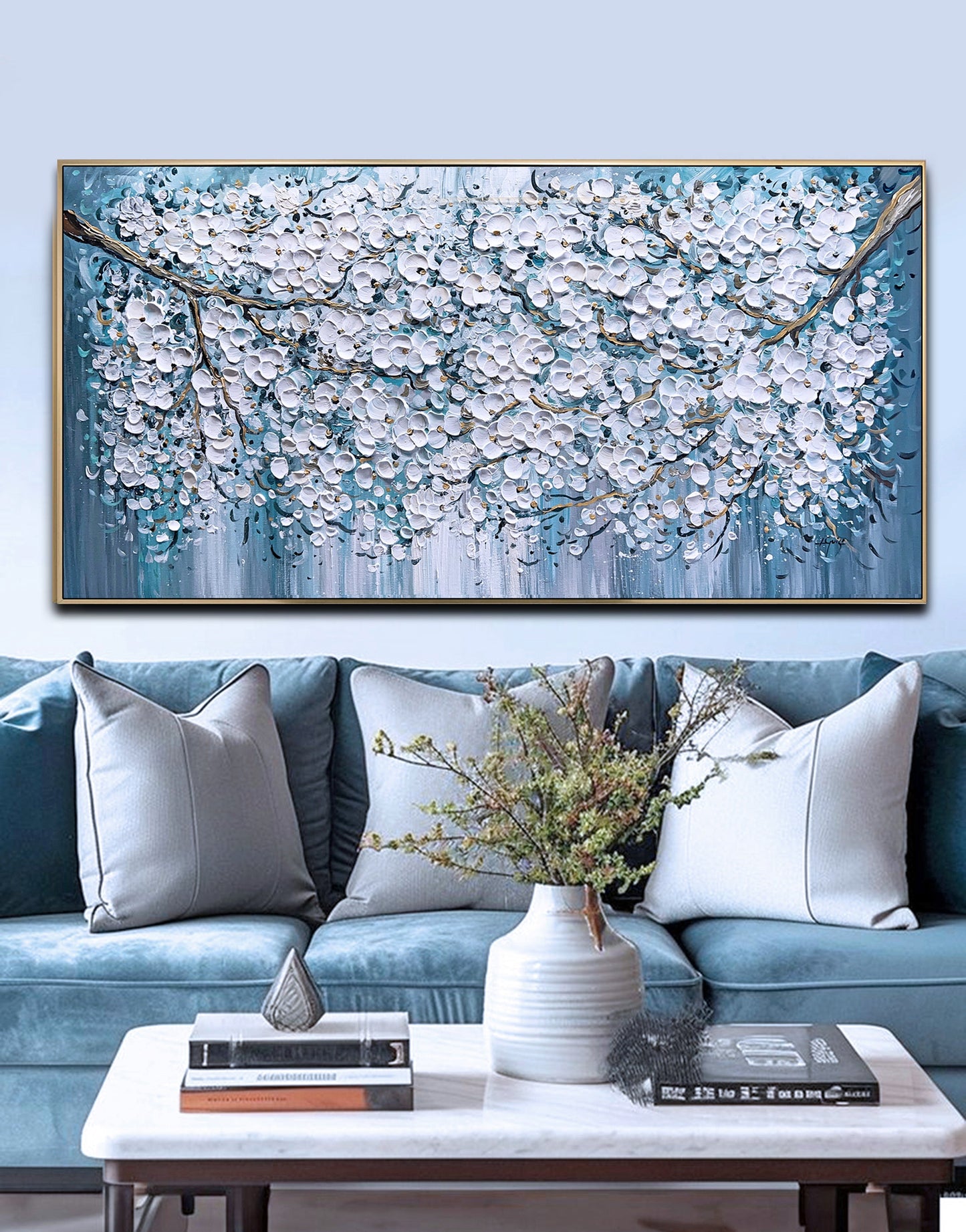 Blue Sakura Branches
