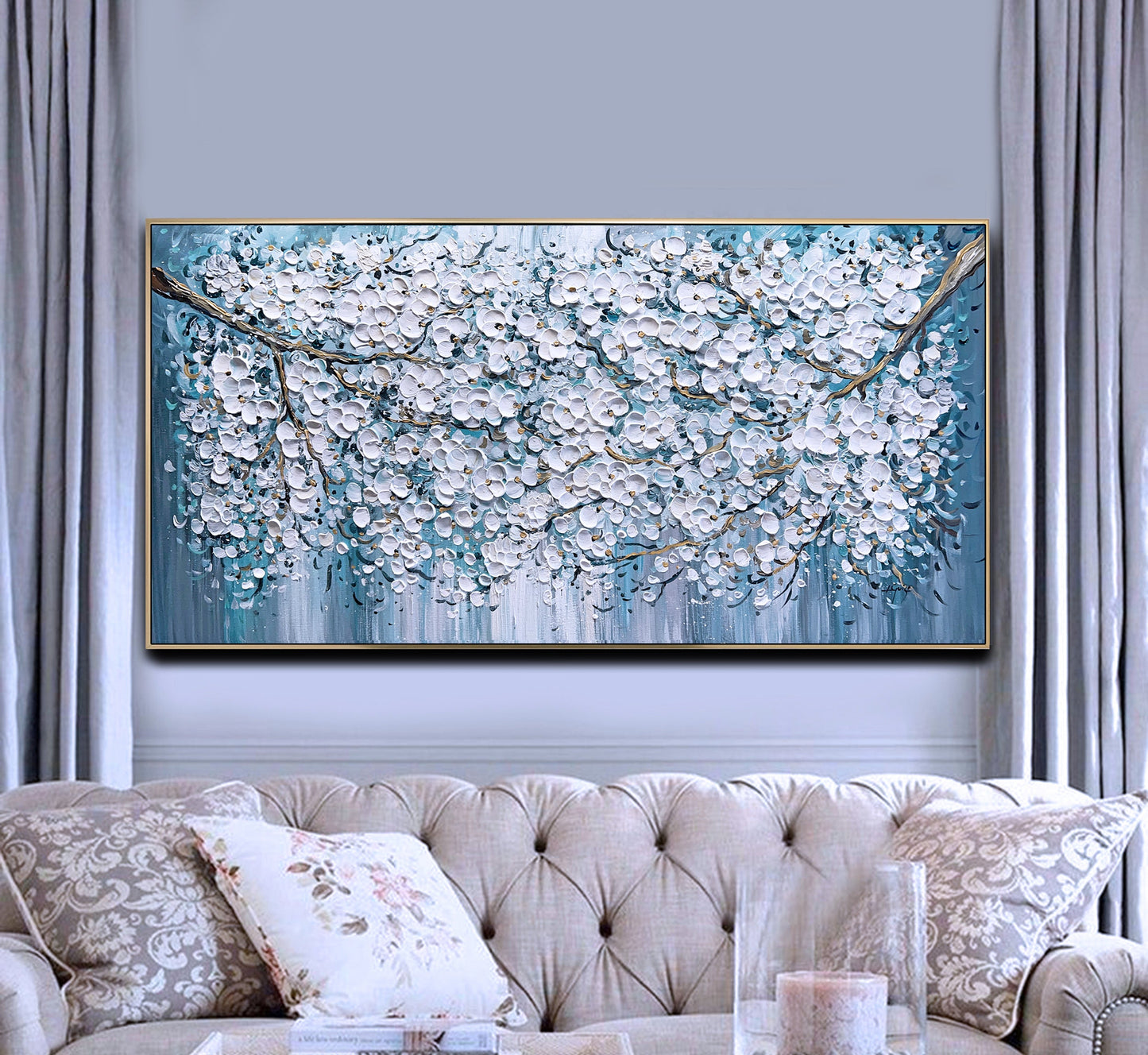 Blue Sakura Branches