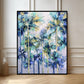 a painting of palm trees on a wall