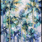 a painting of a group of palm trees