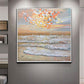 a painting hanging on a wall in a room