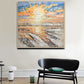 a living room with a couch and a painting on the wall