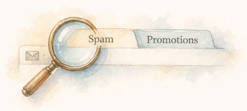 Spam and Promotions tabs illustration.